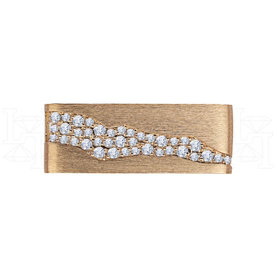 Фото - Кольцо квадратное из рыжего золота с бриллиантами R4015-15424 (808)