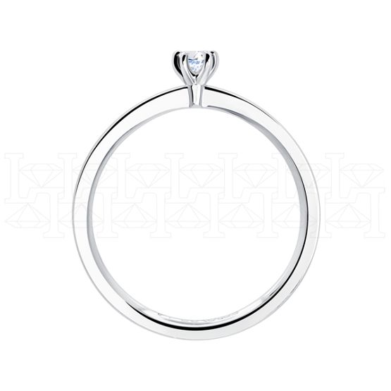 Фото - Кольцо из белого золота с бриллиантом из коллекции "Помолвка" R10184-16049 (515)