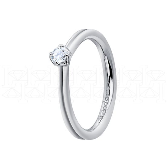 Фото - Кольцо из белого золота с бриллиантом из коллекции "Помолвка" R10147-15980 (515)