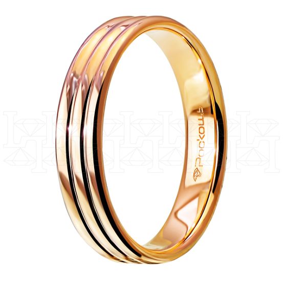 Фото - Кольцо из белого золота из коллекции "Парные обручальные кольца" R8410-11841 (210)