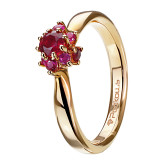 Кольцо из рыжего золота с рубинами R3133-8402 (590)