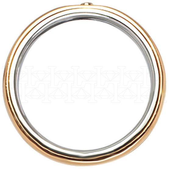 Фото - Кольцо двойное из цветного золота с бриллиантом из коллекции "Двойные обручальные кольца" R2486-3064 (242)