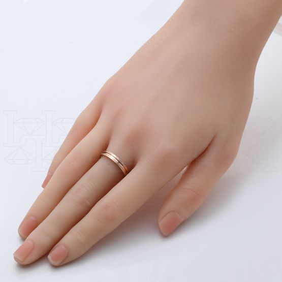 Фото - Кольцо из белого золота из коллекции "Парные обручальные кольца" R7543-10348 (210)