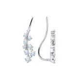 Серьги зажимы из белого золота с бриллиантами E9939-16601 (156)