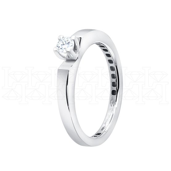 Фото - Кольцо из белого золота с бриллиантом из коллекции "Помолвка" R10176-16038 (515)