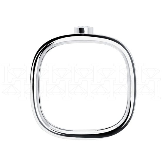 Фото - Кольцо квадратное из белого золота с пикированным бриллиантом из коллекции "Современные" R7182-13231 (332)