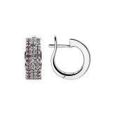Серьги из белого золота с натуральным цирконом E6137-16067 (564)