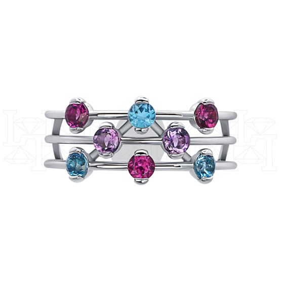 Фото - Кольцо из белого золота с топазами из коллекции "Candy" R9669-14823 (563)