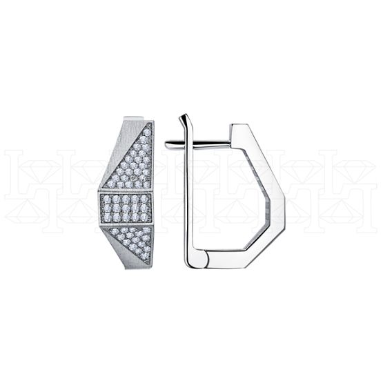 Фото - Серьги из белого золота с бриллиантами E7304-15856 (808)