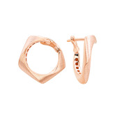 Серьги конго из рыжего золота E10090-16627 (807)