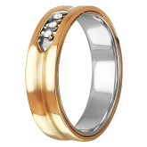 Кольцо двойное из цветного золота с бриллиантами из коллекции "Двойные обручальные кольца" R2491-3079 (242)