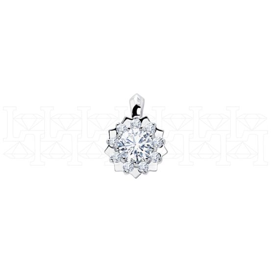 Фото - Подвеска из белого золота с бриллиантом P10202-16094 (192)
