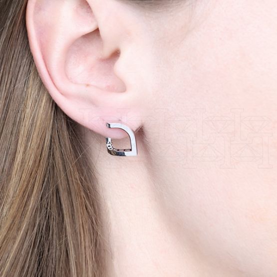 Фото - Серьги конго из рыжего золота с бриллиантами E8359-11733 (807)