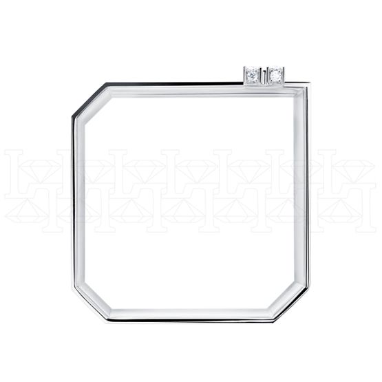 Фото - Кольцо квадратное из белого золота с бриллиантами R7987-11663 (807)