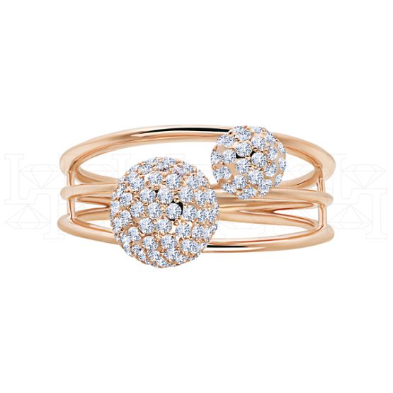 Фото - Кольцо из рыжего золота с бриллиантами из коллекции "787" R9806-15126 (787)