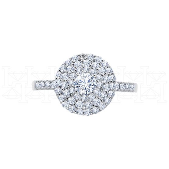 Фото - Кольцо из белого золота с бриллиантом из коллекции "787" R10239-16209 (787)