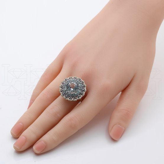 Фото - Кольцо из белого золота с бериллом из коллекции "786" R9952-15523 (786)