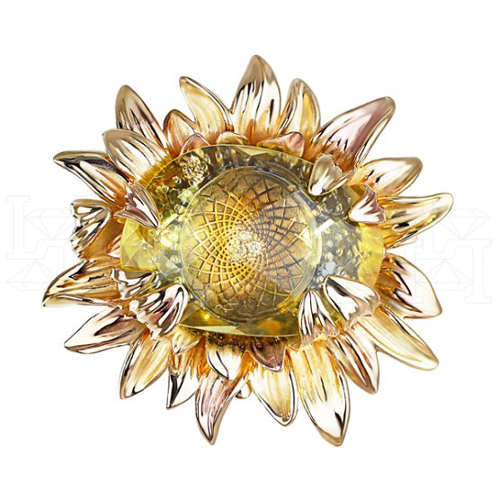 Фото - Кольцо из желтого золота с цитрином и бриллиантами из коллекции "Забава" R5867-7554 (716)