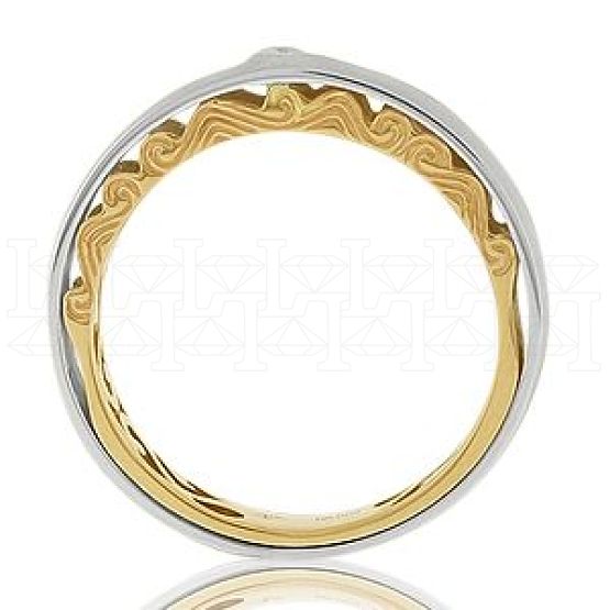 Фото - Кольцо двойное из цветного золота с бриллиантом из коллекции "Двойные обручальные кольца" VDR.A2902 (242)