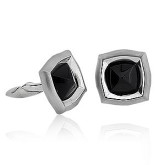 Запонки из белого золота с ониксом OU.2205E (390)