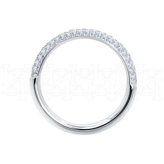 Фото - Кольцо из белого золота с бриллиантами из коллекции "Обручальные кольца с дорожкой" R6890-9684 (241)