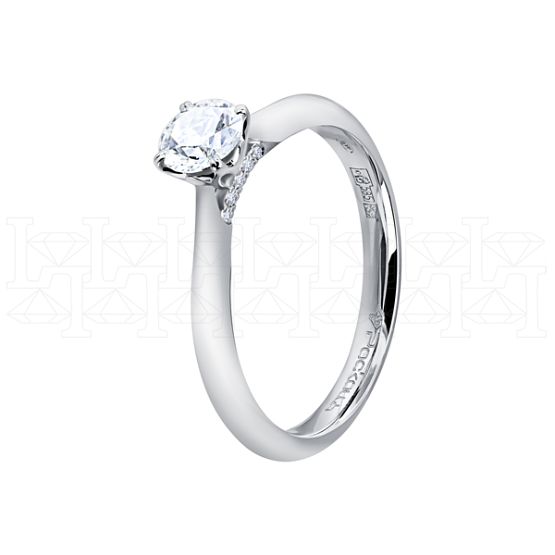 Фото - Кольцо из белого золота с бриллиантом из коллекции "Помолвка" R10136-15969 (514)